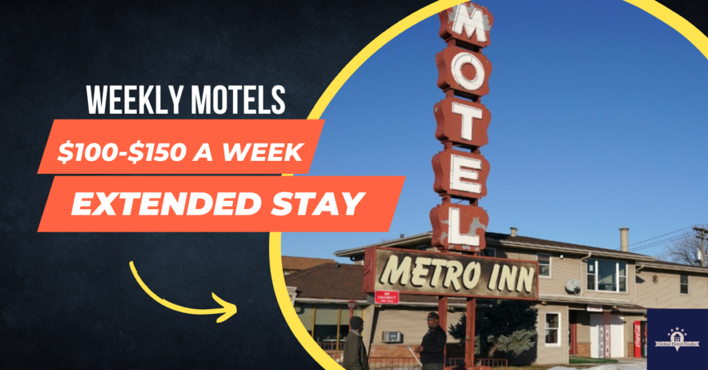 $100-$150 A Week Extended Stay Motels