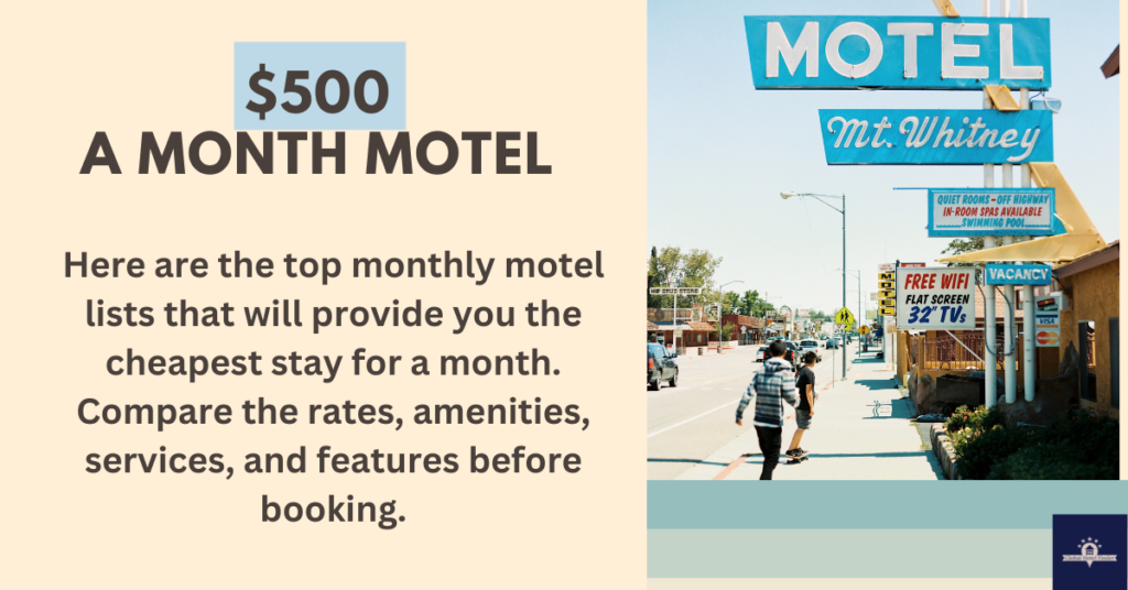 $500 a Month Motel 