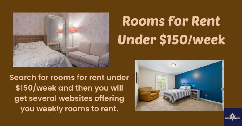 Rooms for Rent Under $150/week