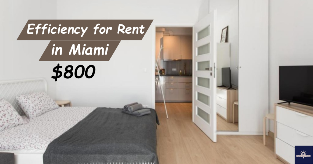 Efficiency for Rent in Miami $800