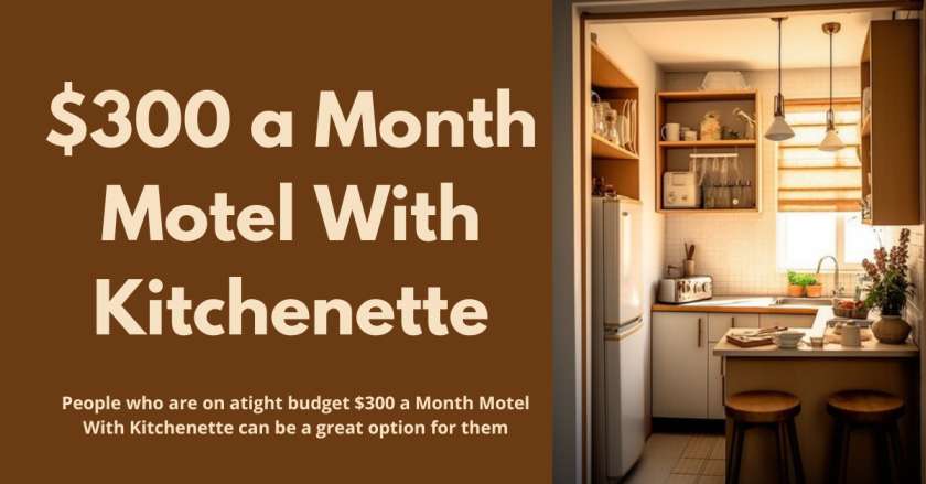 $300 a Month Motel With Kitchenette